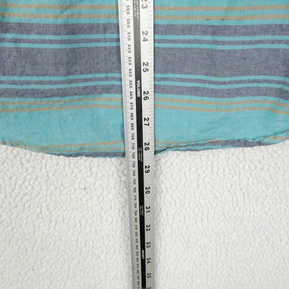Roark Revival Shirt Mens Medium Blue Striped Button Up Boho Nautical Beach - Picture 6 of 9